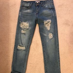 Ripped Boyfriend Jeans